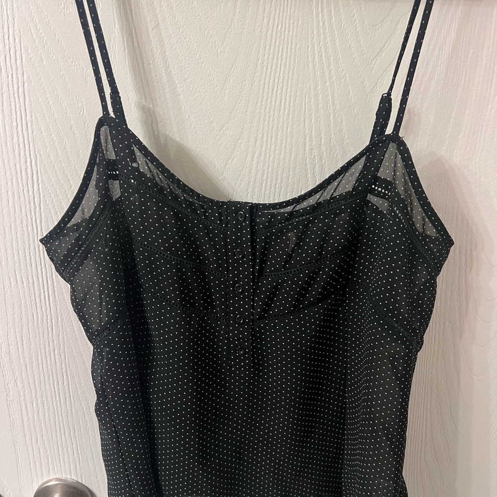Black Polka Dot Sheer Camisole